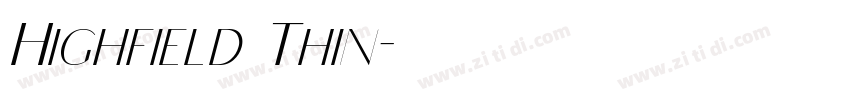 Highfield Thin字体转换